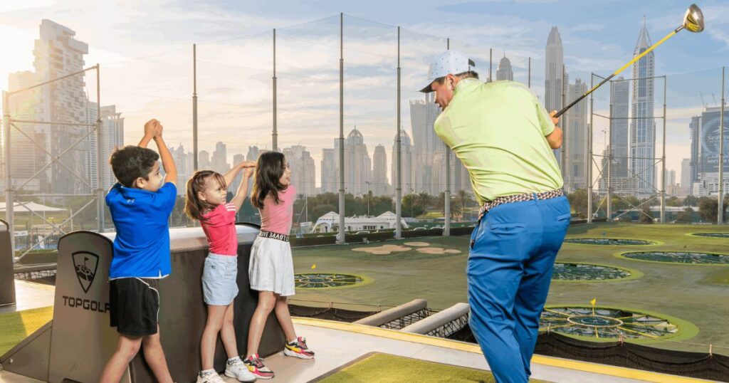 family-friendly games at Topgolf Dubai