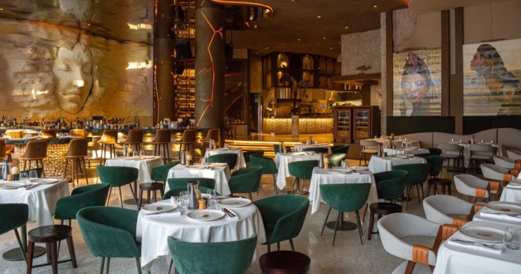 GAL Dubai restaurant, indoor tables