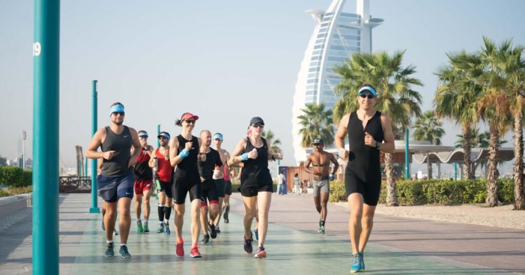 Jogging in Dubai